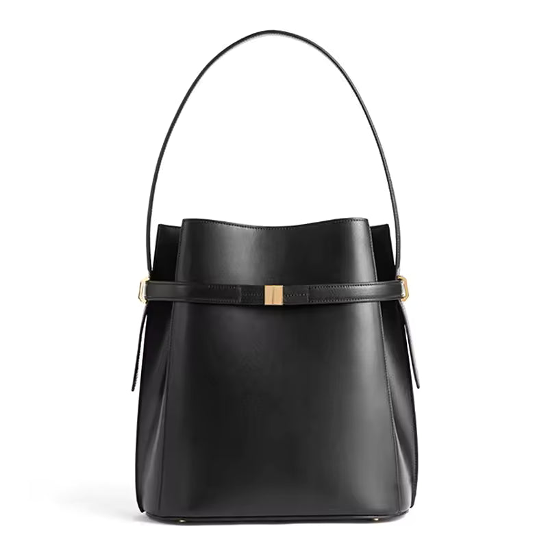 Luxury High-Quality Leather Bucket Shoulder Bag – Designer Purse