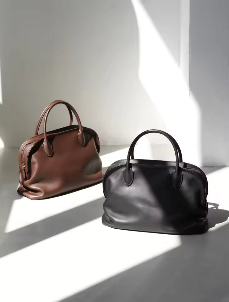 Women’s Genuine Leather Shoulder Tote – Soft Luxury Clutch Bag