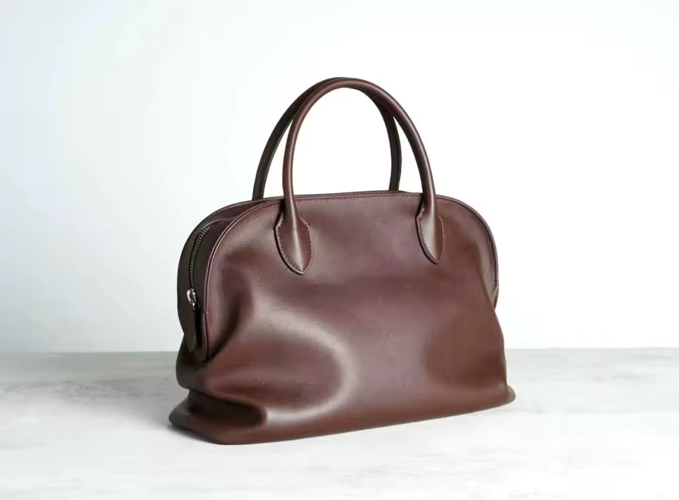 Women’s Genuine Leather Shoulder Tote – Soft Luxury Clutch Bag