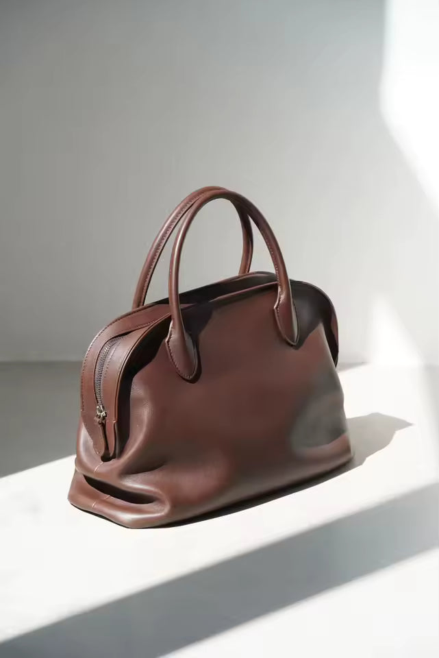 Women’s Genuine Leather Shoulder Tote – Soft Luxury Clutch Bag