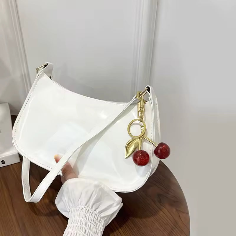 Vintage PU Shoulder Bag for Women – Retro Cherry Charm Purse