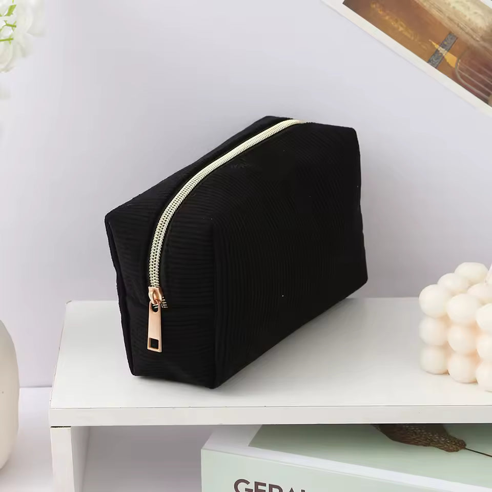 Single-Layer Pencil Case – Vertical Stripe School Storage Bag for Students