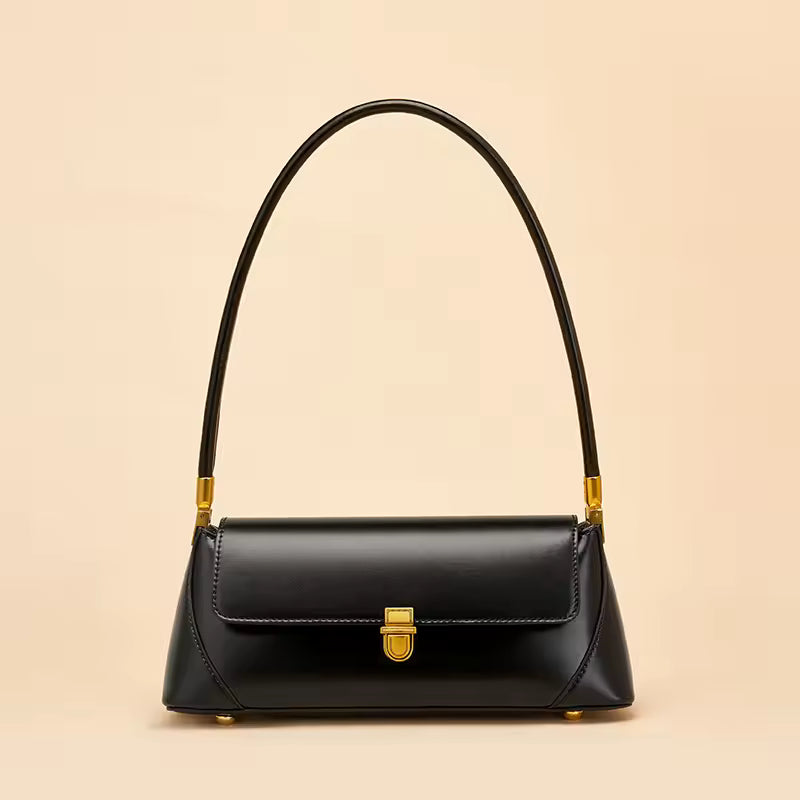 Burminsa 2025 Genuine Leather Shoulder Tote – Luxury Designer Bag for Women