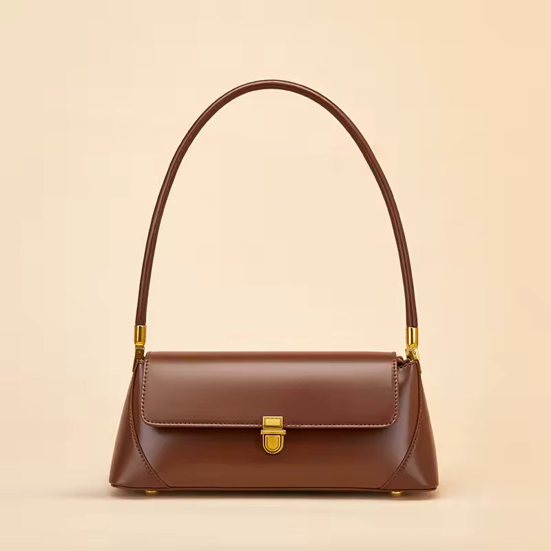 Burminsa 2025 Genuine Leather Shoulder Tote – Luxury Designer Bag for Women