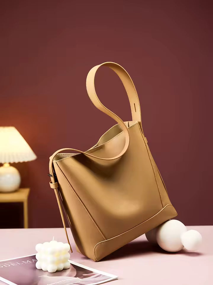 Luxury Genuine Leather Tote Bag for Women – Designer Crossbody Purse