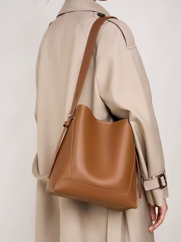 Luxury Genuine Leather Tote Bag for Women – Designer Crossbody Purse