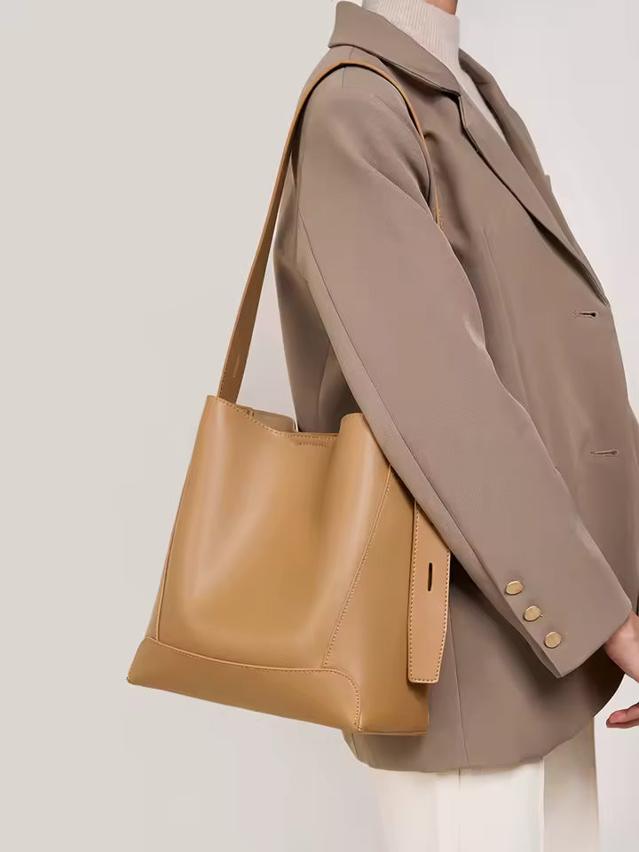 Luxury Genuine Leather Tote Bag for Women – Designer Crossbody Purse